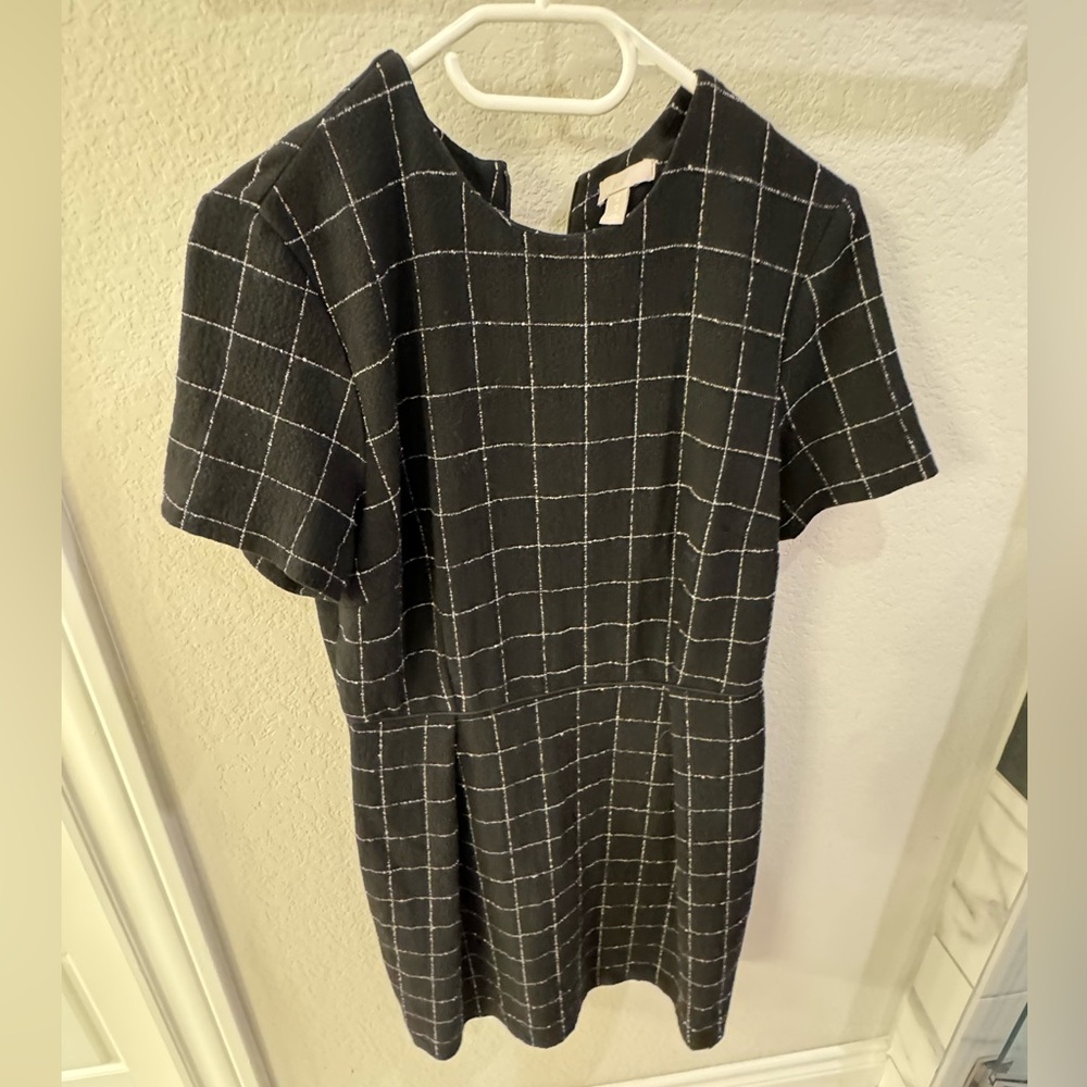 H&M black and white mini dress